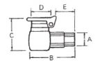 Drive In Elbow Oil Cup 90° Rotating Spring Lid