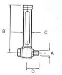 Brass Oil Levels with Banjo Coupling-547