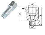 NS100-125 M6x1 M/F Steel Extension Piece - 57.5mm-0